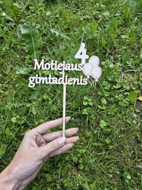 Gimimo dienos Torto Smeigtukas -Dekoracija