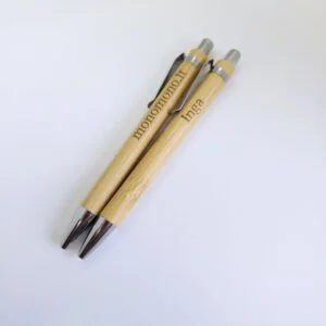 Bambukinis rašiklis su užrašu