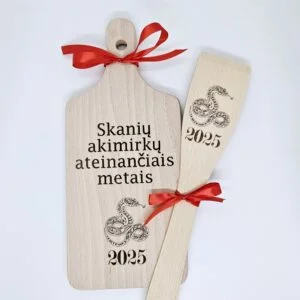 Kalėdinė dovana Medinė pjaustymo lentelė